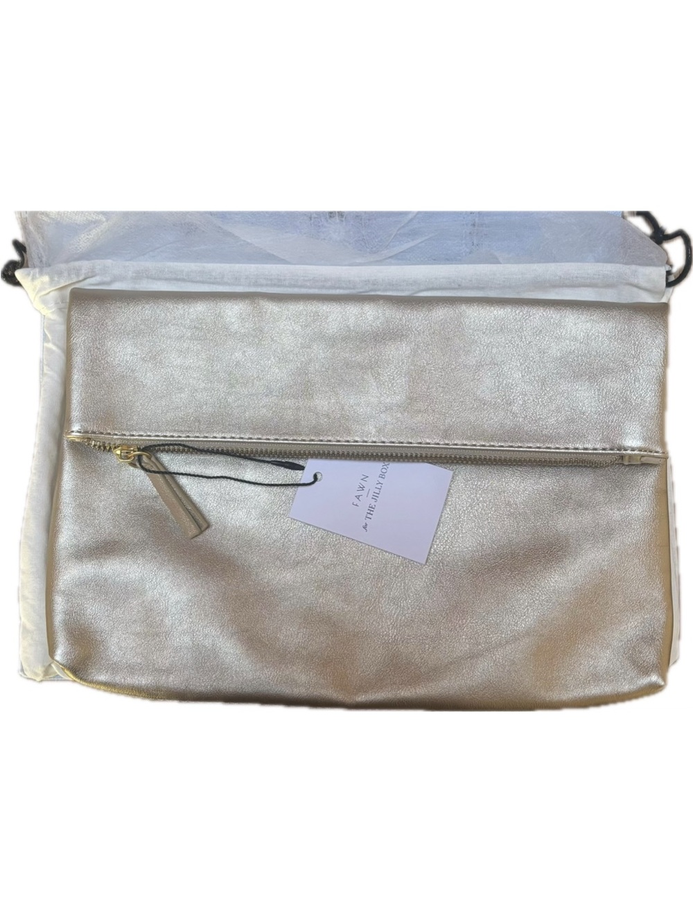 Fawn + Jilly Box Gold Fold-Over Clutch